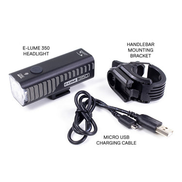 LUZ DELANTERA 350 LUMEN CON CARGA USB SERFAS MODELO E-LUME 350